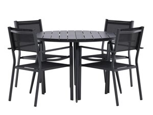 Conjunto de mesa y sillas Dallas 4088 (Negro)