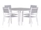 Stalo ir kėdžių komplektas Dallas 4088 (Pilka + Balta)