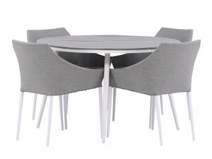 Conjunto de mesa y sillas Dallas 4089 (Gris + Blanco)