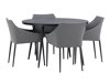 Σετ Τραπέζι και καρέκλες Dallas 4089 (Μαύρο + Γκρι)