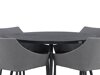 Conjunto de mesa y sillas Dallas 4089 (Negro + Gris)