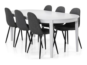 Маса и столове за трапезария Scandinavian Choice 896 (Тъмно сив)