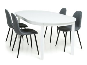 Маса и столове за трапезария Scandinavian Choice 558 (Сив + Черен)