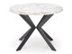 Tisch Houston 1495 (Weißer Marmor + Schwarz)