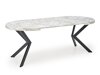 Asztal Houston 1495 (Fehér márvány + Fekete)