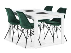 Маса и столове за трапезария Scandinavian Choice 804 (Зелен + Черен)