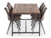 Маса и столове за трапезария Provo 182 (Сив + Черен)