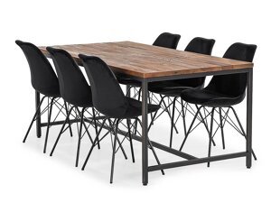 Маса и столове за трапезария Provo 182 (Черен)