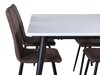 Маса и столове за трапезария Dallas 2733 (Кафяв + Черен)