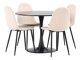 Set sala da pranzo Dallas 4163 (Beige + Nero)