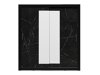 Garderobna omara Omaha 129 (Črni marmor + Črna)