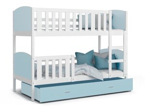 Dviaukštė lova Aurora 113 (Balta Mėlyna)
