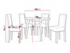 Маса и столове за трапезария Victorville 304 (Бял)