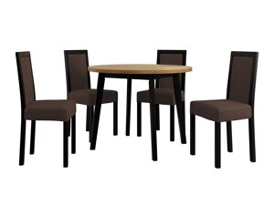 Маса и столове за трапезария Victorville 306 (Черен)