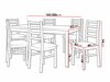 Маса и столове за трапезария Victorville 307 (Бял)
