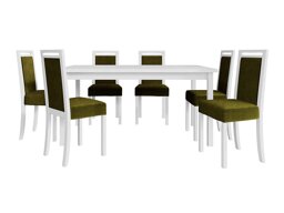 Маса и столове за трапезария Victorville 308 (Бял)