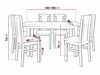 Маса и столове за трапезария Victorville 312 (Бял)