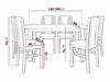 Маса и столове за трапезария Victorville 312 (Бял)