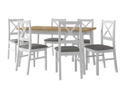 Маса и столове за трапезария Victorville 316 (Бял)