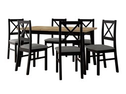 Маса и столове за трапезария Victorville 316 (Черен)