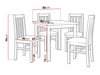 Маса и столове за трапезария Victorville 319 (Бял)