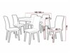 Маса и столове за трапезария Victorville 322 (Бял)