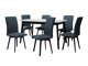 Маса и столове за трапезария Victorville 323 (Черен)