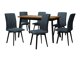 Маса и столове за трапезария Victorville 324 (Черен)
