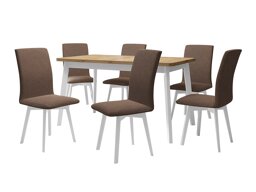 Маса и столове за трапезария Victorville 326 (Бял)