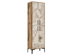 Mueble de baño colocado Kailua 2068 (Nuez + Mármol marrón)