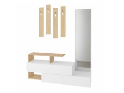 Set arredo da corridoio Kailua 502 (Bianco + Quercia)