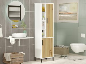 Стоячий шкафчик для ванной Kailua 2073 (Орех + Белый)