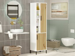 Beépített fürdőszoba szekrény Kailua 2073 (Dió + Fehér)
