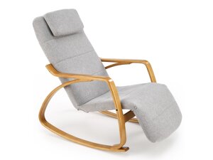 Κουνιστή καρέκλα Houston 1552 (Γκρι + Ανοιχτό χρώμα ξύλου)