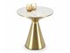 Klubska mizica Houston 1553 (Zlata + Beli marmor)