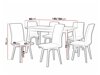 Маса и столове за трапезария Victorville 335 (Бял)