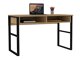 Mesa de oficina Kailua 737 (Negro + Luminoso madera)