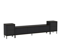 Mueble TV Kailua 1707 (Antracita + Mármol negro)