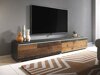 Τραπέζι Tv Sarasota 121 (Matera γκρι + Παλαιωμένο χρώμα ξύλου)