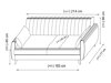 Dīvāns gulta Altadena C101 (Tumši pelēks)