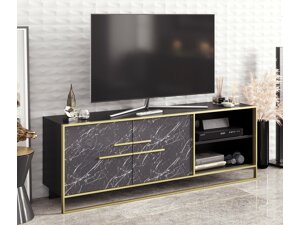 Tv omarica Kailua 1169 (Zlata + Črni marmor)