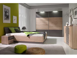 Schlafzimmer-Set Murrieta 151 (San Remo Eichenholzoptik + Grau)
