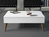 Tavolino da caffè Kailua 1232 (Bianco + Luminoso legno)