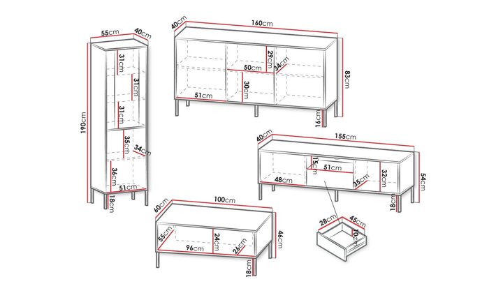 Viesistabas komplekts 512306