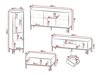 Set mobili soggiorno Merced L106 (Bianco)
