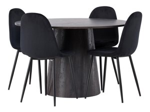 Маса и столове за трапезария Dallas 4246 (Тъмнокафяв)