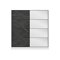 Garderobna omara Kailua L333 (Črni marmor + Bela)