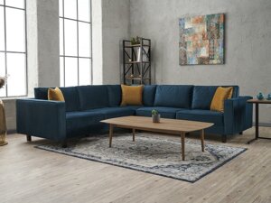 Stūra dīvāns Altadena 324 (Tumši zils)
