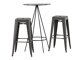 Маса и столове за трапезария Dallas 4263 (Тъмно сив)