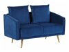 Sofa Berwyn 193 (Mėlyna + Auksinė)